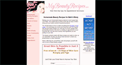 Desktop Screenshot of mybeautyrecipes.com