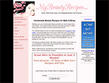 Tablet Screenshot of mybeautyrecipes.com